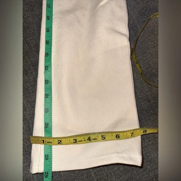 Paige Sloane 27 Women’s Ivory Denim Jeans Modern Low Rise Boot Cut Stretch Pants - Picture 10 of 10